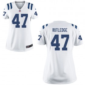 Women's Indianapolis Colts Nike White Game Jersey- RUTLEDGE#47