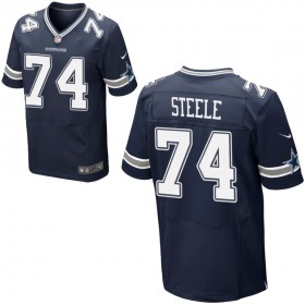 Mens Dallas Cowboys Nike Navy Blue Elite Jersey STEELE#74