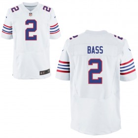 Mens Buffalo Bills Nike White Alternate Elite Jersey BASS#2