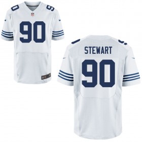 Mens Indianapolis Colts Nike White Alternate Elite Jersey STEWART#90