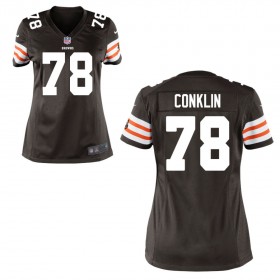 Women's Cleveland Browns Historic Logo Nike Brown Game Jersey CONKLIN#78