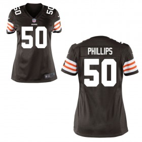Women's Cleveland Browns Historic Logo Nike Brown Game Jersey PHILLIPS#50
