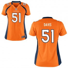 Women's Denver Broncos Nike Orange Game Jersey DAVIS#51
