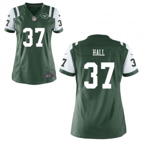 Women's New York Jets Nike Green Game Jersey HALL#37