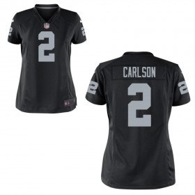 Women's Las Vegas Raiders Nike Black Game Jersey CARLSON#2
