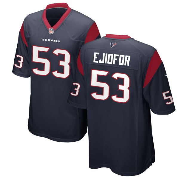 Youth Houston Texans Nike Navy Game Jersey EJIOFOR#53
