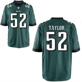 Youth Philadelphia Eagles Nike Midnight Green Game Jersey TAYLOR#52