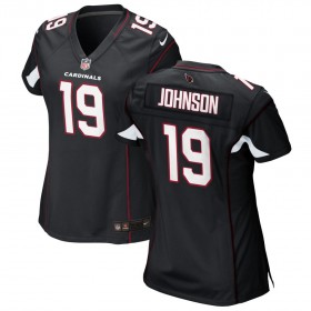 Women's Arizona Cardinals Nike Black Game Jersey JOHNSON#19