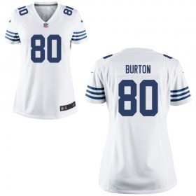 Women's Indianapolis Colts Nike White Game Jersey BURTON#80