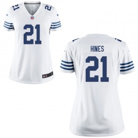 Women's Indianapolis Colts Nike White Game Jersey HINES#21