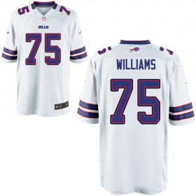 Nike Men's Buffalo Bills Game White Jersey WILLIAMS#75