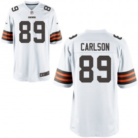 Nike Men's Cleveland Browns Game White Jersey CARLSON#89
