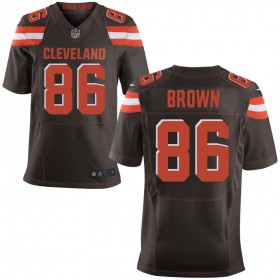 Men's Cleveland Browns Nike Brown Elite Jersey BROWN#86